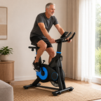 Exercise Bike with Magnetic & Air Resistance, Silent Belt Drive, App Connectivity, LCD Monitor & 350 lb Capacity