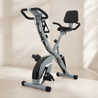Foldable Exercise Bike with Backrest, 16-Level Magnetic Resistance, Bluetooth Apps, 5-in-1 Training & 350 lb Capacity