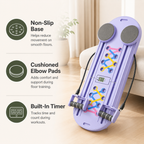 Foldable Pilates Board 15-in-1 Workout System with Resistance Bands, Push-Up Handles & Built-In Timer