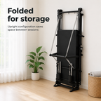 Foldable Pilates Reformer with Tower, 93-Inch Frame, Jump Board & Mat, 500 lb Capacity for Home Studio