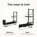 Foldable Pilates Reformer with Tower, 93-Inch Frame, Jump Board & Mat, 500 lb Capacity for Home Studio