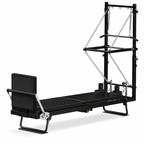 Foldable Pilates Reformer with Tower, 93-Inch Frame, Jump Board & Mat, 500 lb Capacity for Home Studio