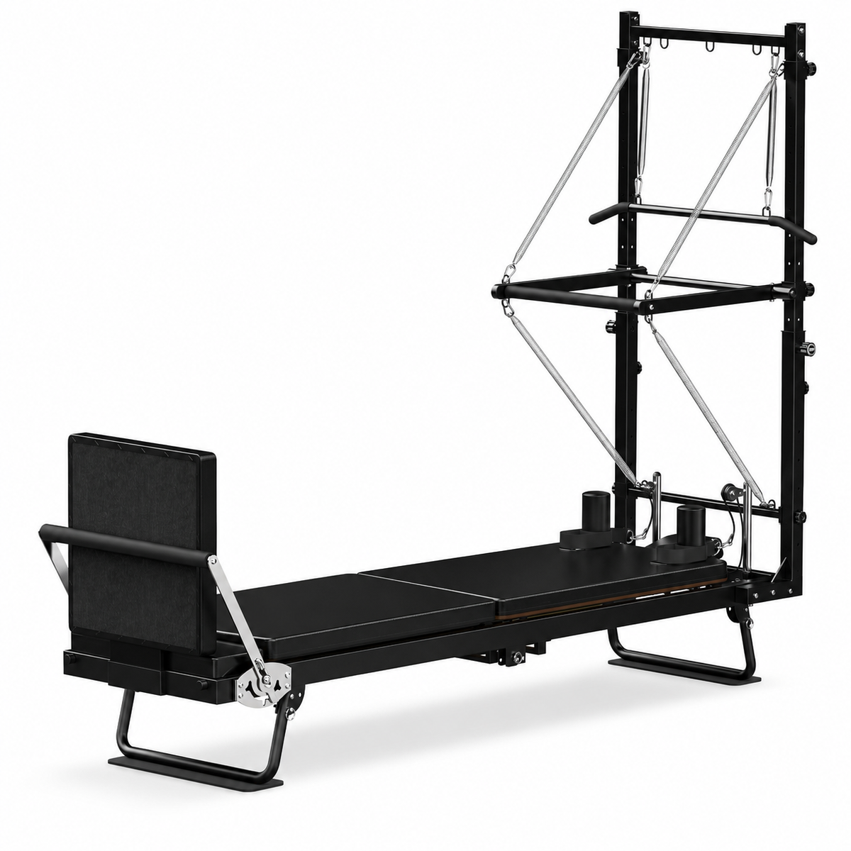 Foldable Pilates Reformer with Tower, 93-Inch Frame, Jump Board & Mat, 500 lb Capacity for Home Studio