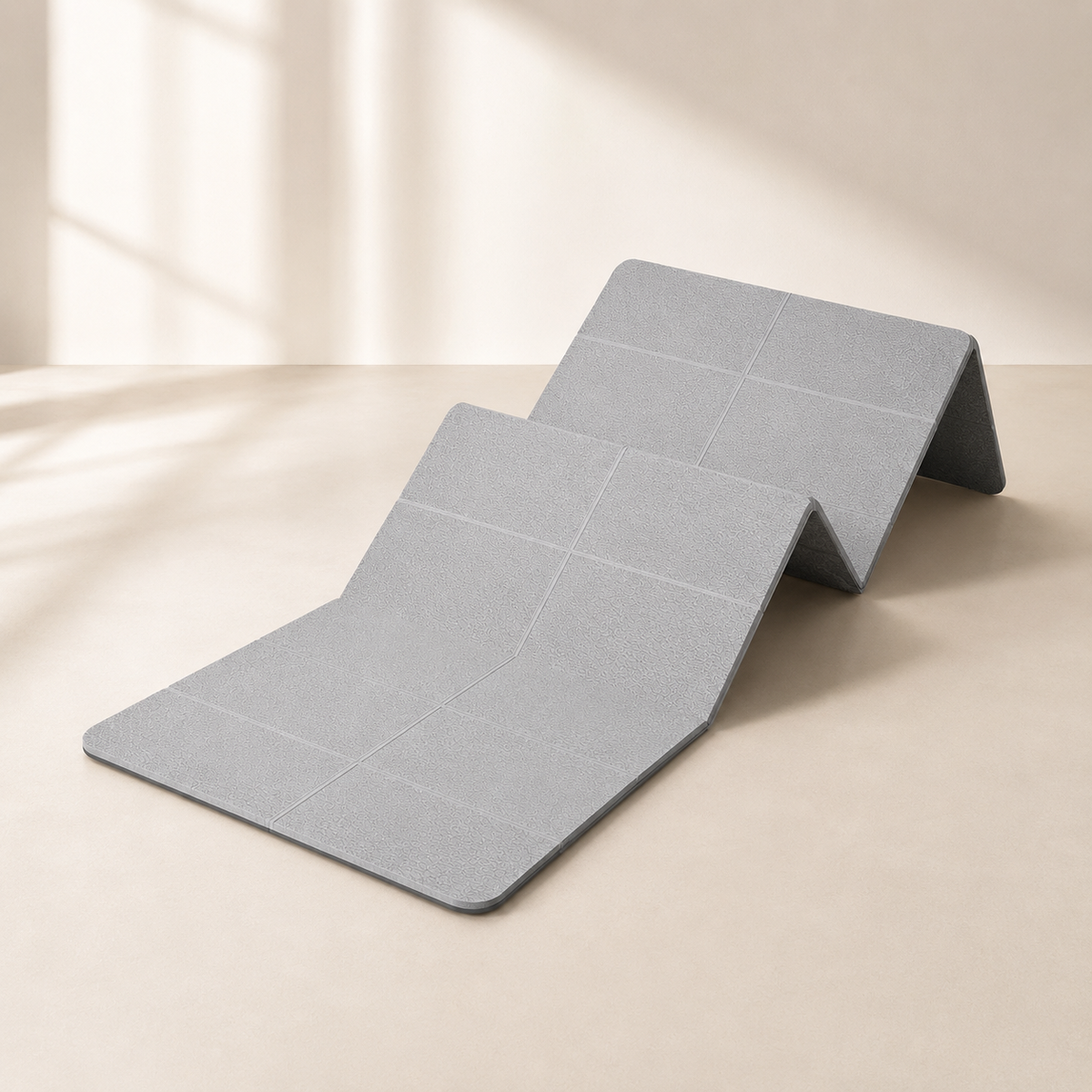 Foldable TPE Yoga Mat with Non-Slip Surface, 72 x 24 in Exercise Mat for Yoga and Pilates