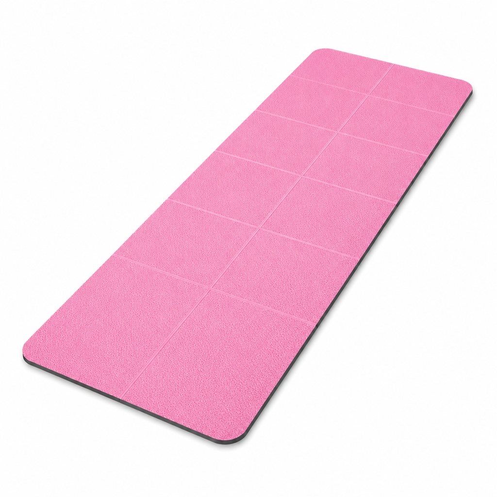 Foldable TPE Yoga Mat with Non-Slip Surface, 72 x 24 in Exercise Mat for Yoga and Pilates