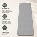Foldable TPE Yoga Mat with Non-Slip Surface, 72 x 24 in Exercise Mat for Yoga and Pilates