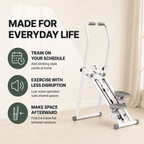 Foldable Vertical Stair Stepper with 9 Resistance Levels, Adjustable Handrails, LCD Monitor and 330 lb Capacity