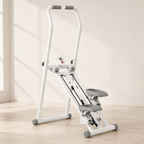 Foldable Vertical Stair Stepper with 9 Resistance Levels, Adjustable Handrails, LCD Monitor and 330 lb Capacity