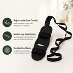 Foot & Leg Stretching Strap with Adjustable Foot Cradle and Multi-Loop Handles for Yoga, Pilates & Flexibility Training
