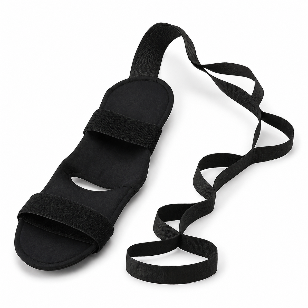 Foot & Leg Stretching Strap with Adjustable Foot Cradle and Multi-Loop Handles for Yoga, Pilates & Flexibility Training