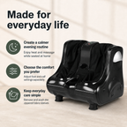 Foot and Calf Massager with Heat, Shiatsu Kneading, Vibration, 3 Intensity Levels and Adjustable Angle