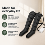 Full-Leg Air Compression Massager for Thighs, Calves and Feet with 3 Pressure Levels and Wired Controller