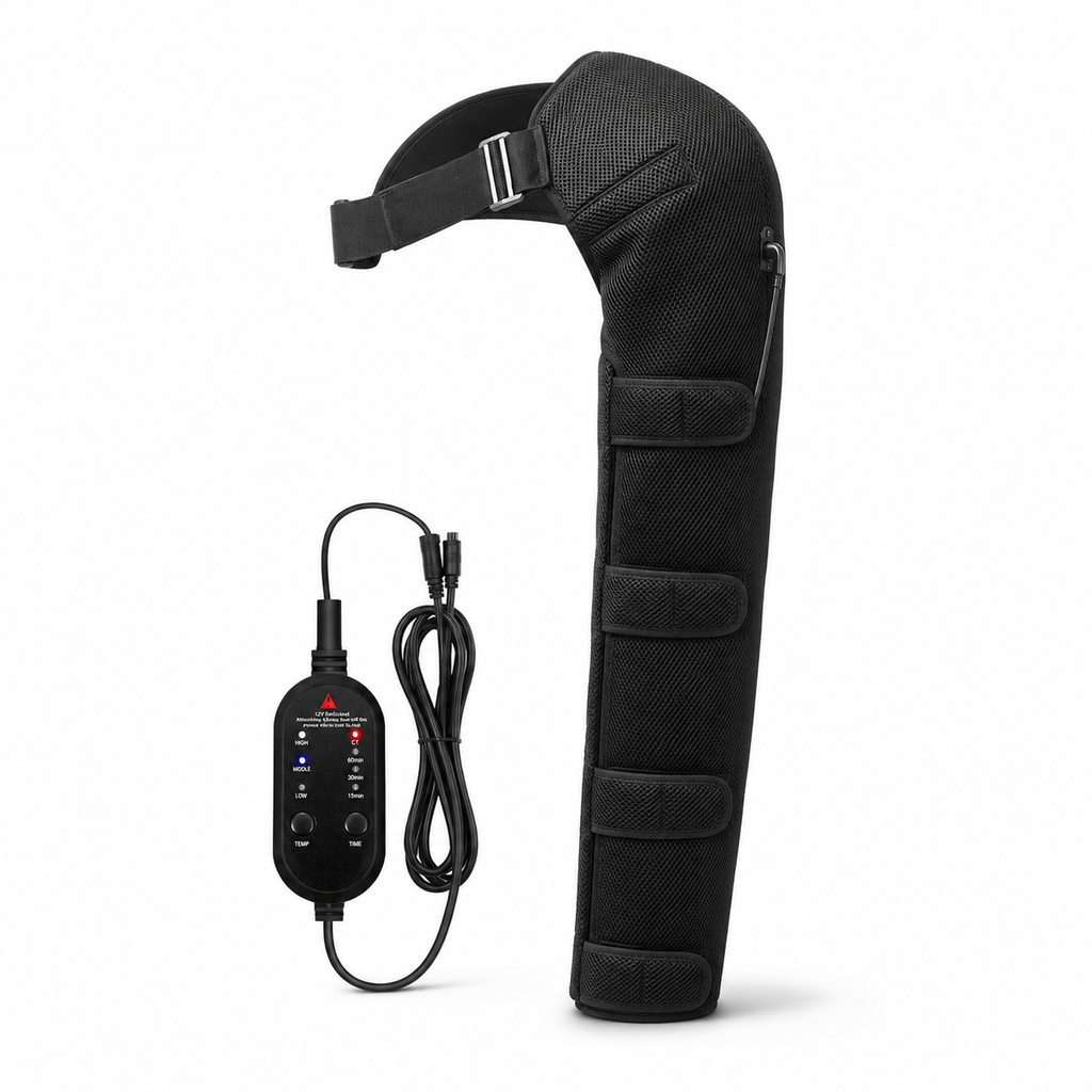 Full-Length Heated Shoulder & Arm Wrap with Vibration Massage, 3 Heat Levels, 3 Vibration Modes and Timer