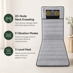 Full Body Massage Mat with Heat, Neck Kneading, 9 Vibration Modes and Adjustable Intensity