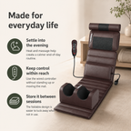 Full Body Massage Mat with Heat, Neck & Foot Kneading, Vibration, Wired Controller and Inflatable Lumbar Support