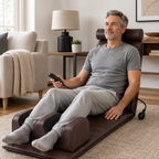 Full Body Massage Mat with Heat, Neck & Foot Kneading, Vibration, Wired Controller and Inflatable Lumbar Support