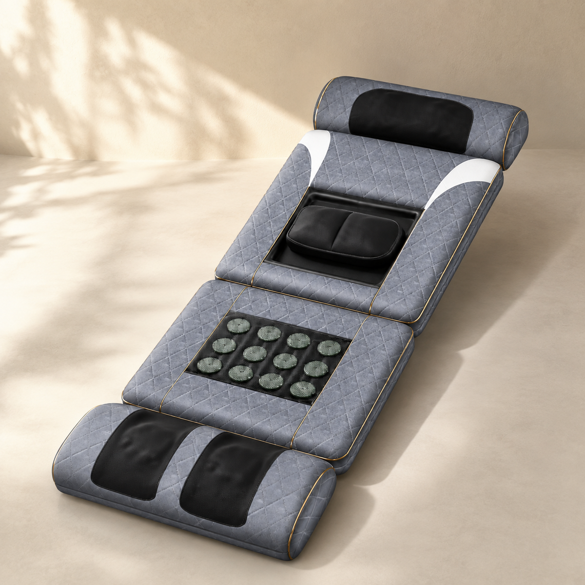 Full Body Massage Mat with Heat, Neck & Foot Kneading, Vibration and Adjustable Lumbar Support
