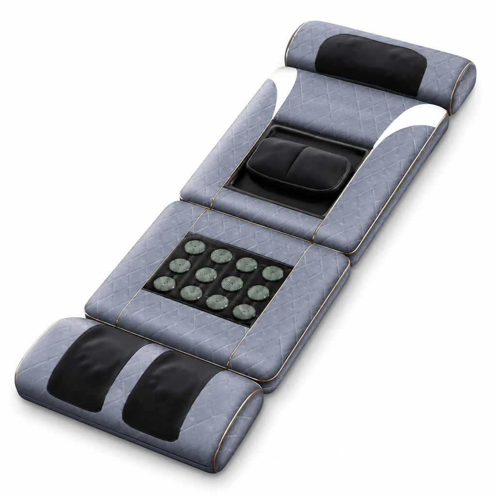 Full Body Massage Mat with Heat, Neck & Foot Kneading, Vibration and Adjustable Lumbar Support