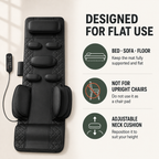 Full Body Stretching Massage Mat with Heat and 3D Air Compression, 4 Modes, 3 Intensities, Foldable Design