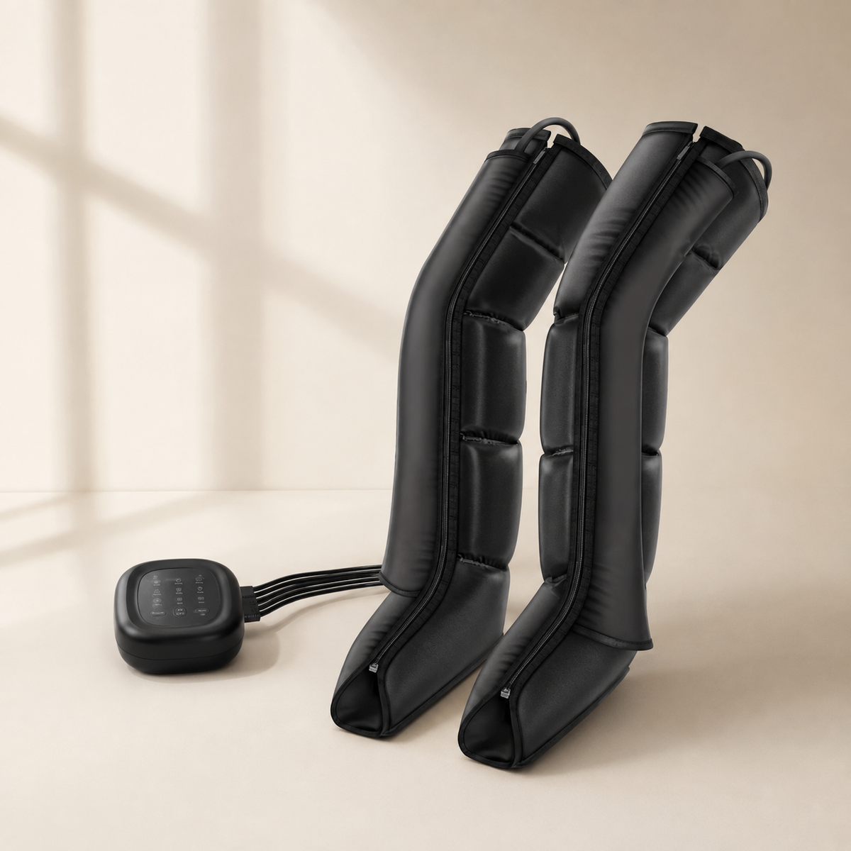 Full Leg Air Compression Massager Boots with Heat, Multiple Programs and 3 Intensity Levels