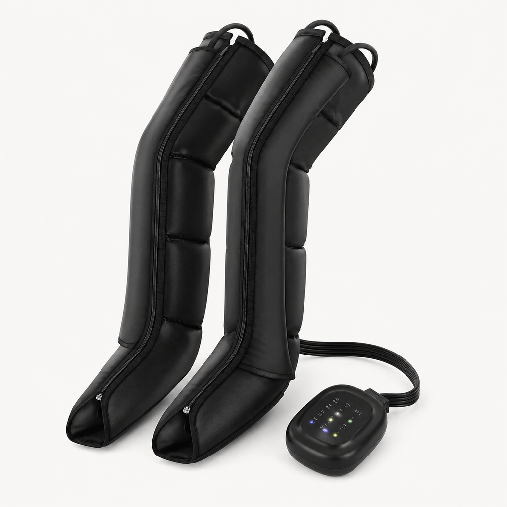 Full Leg Air Compression Massager Boots with Heat, Multiple Programs and 3 Intensity Levels