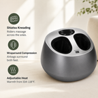Fully Enclosed Shiatsu Foot Massager with Heat and Air Compression, 5 Modes, 9 Intensity Levels and Remote Control