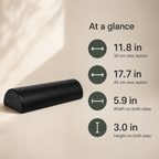 Half Round EPP Foam Roller for Yoga, Pilates, Stretching & Balance Exercises, 2 Sizes