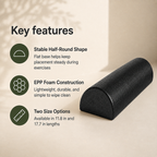 Half Round EPP Foam Roller for Yoga, Pilates, Stretching & Balance Exercises, 2 Sizes