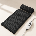 Heated Acupressure Mat and Pillow Set with 6 Heat Levels, 4 Timer Settings and 2-Hour Auto-Off