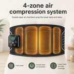Heated Air Compression Lumbar Support Belt with 3 Vibration Modes, 5 Heat Levels and Type-C Charging