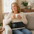 Heated Air Compression Lumbar Support Belt with 3 Vibration Modes, 5 Heat Levels and Type-C Charging