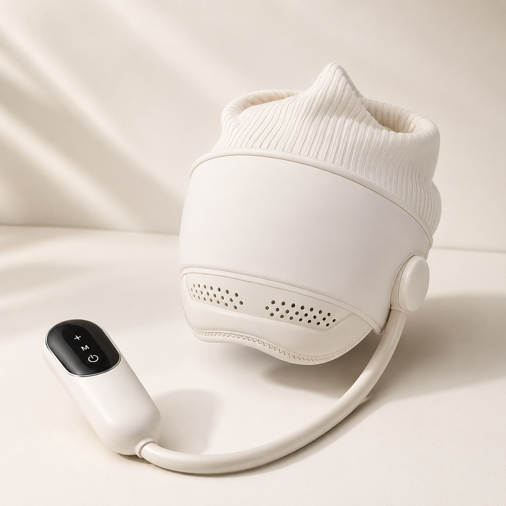 Heated Head & Eye Massager with 6-Zone Air Compression, 4 Modes & Lightweight Cordless Design