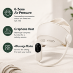 Heated Head & Eye Massager with 6-Zone Air Compression, 4 Modes & Lightweight Cordless Design