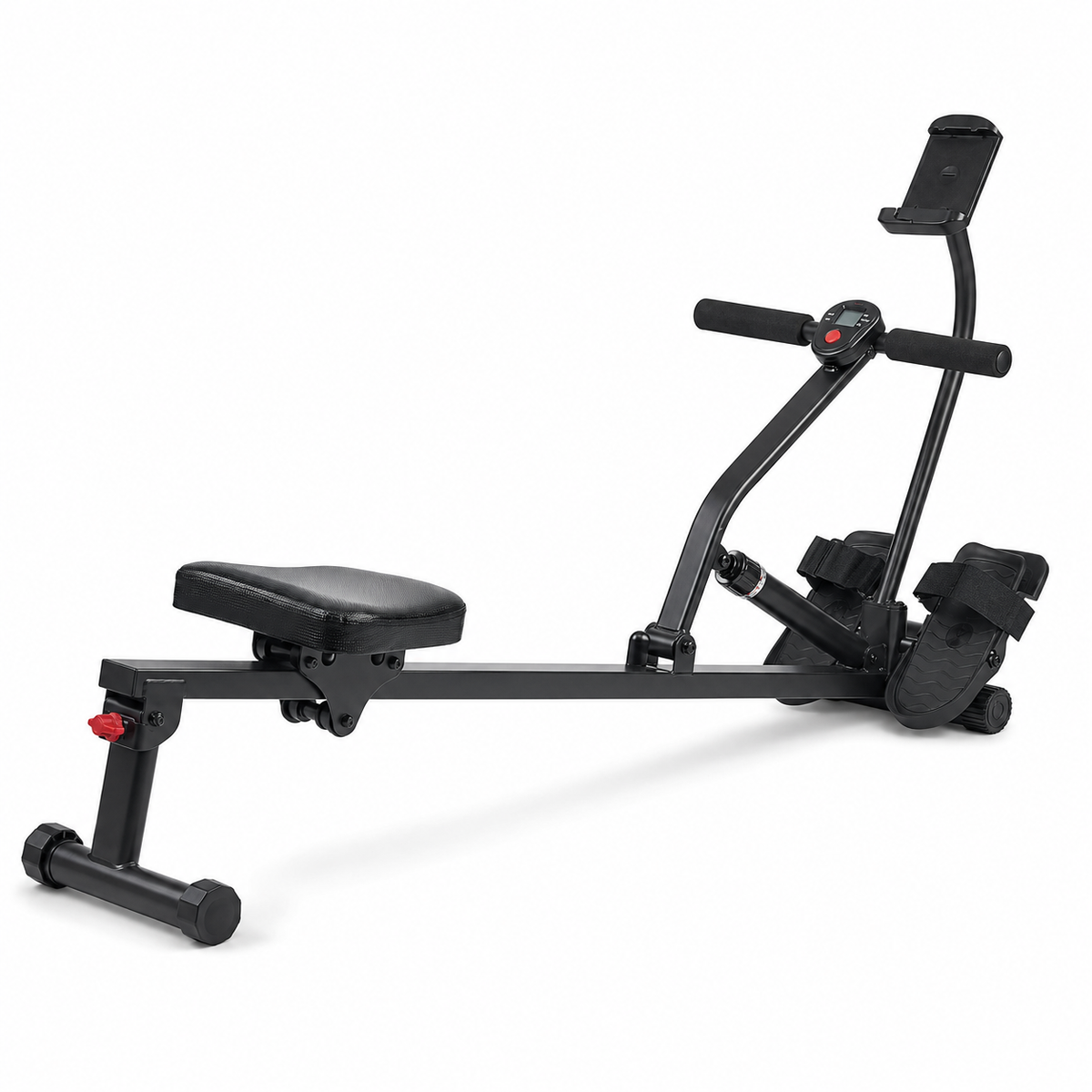 Hydraulic Rowing Machine with 12 Resistance Levels, Bluetooth Connectivity, Digital Monitor and Compact Frame