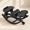 Lateral Rocking Stepper with Resistance Bands and LCD Monitor for Low-Impact Full-Body Home Workouts