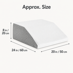 Leg Elevation Pillow with Memory Foam, 8-Inch Wedge for Sleeping, Resting, Knee, Calf & Foot Support