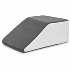 Leg Elevation Pillow with Memory Foam, 8-Inch Wedge for Sleeping, Resting, Knee, Calf & Foot Support