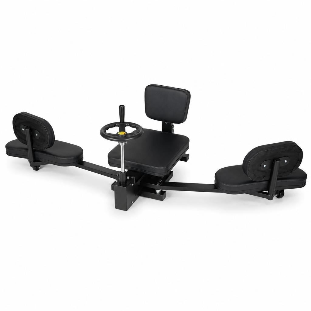 Leg Stretcher Machine with 180° Handwheel Adjustment, Heavy-Duty 3-Bar Split Trainer for Home Flexibility Training