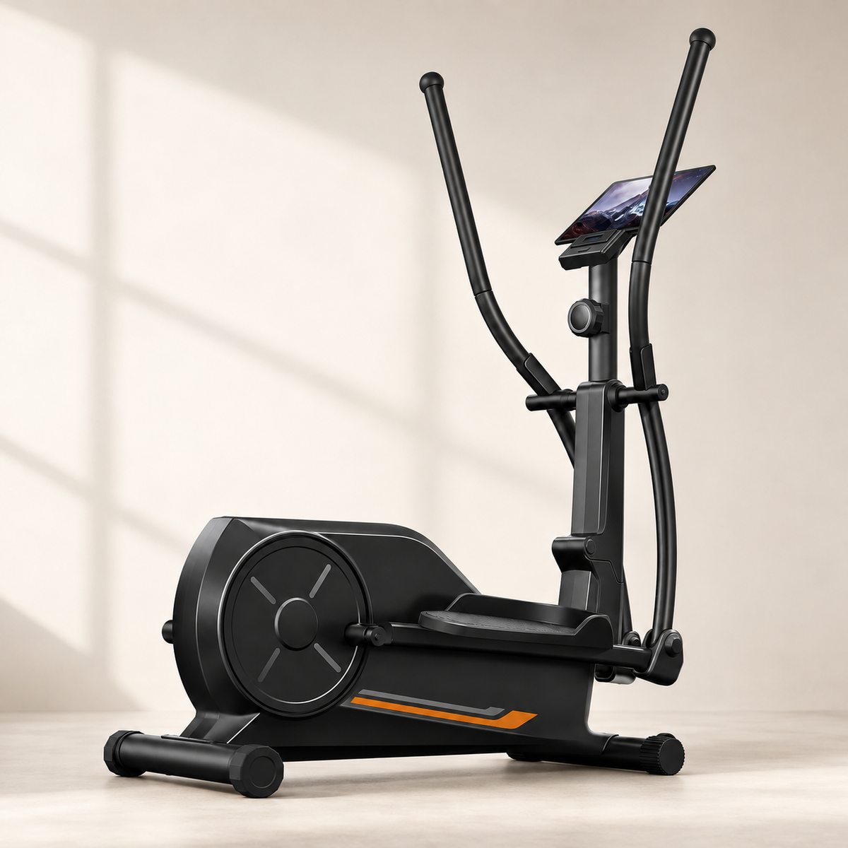 Magnetic Elliptical Machine for Home with 12-Inch Stride, Quiet Drive, Pulse Grips, LCD Monitor & 330 lb Capacity