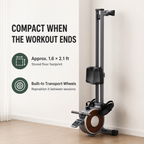 Magnetic Rowing Machine with 16 Resistance Levels, Dual Slide Rails and 350 lb Capacity for Home Workouts