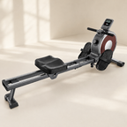 Magnetic Rowing Machine with 16 Resistance Levels, Dual Slide Rails and 350 lb Capacity for Home Workouts