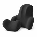 Memory Foam Car Neck Pillow & Lumbar Support Set with Removable Washable Covers for Driving, Office & Home