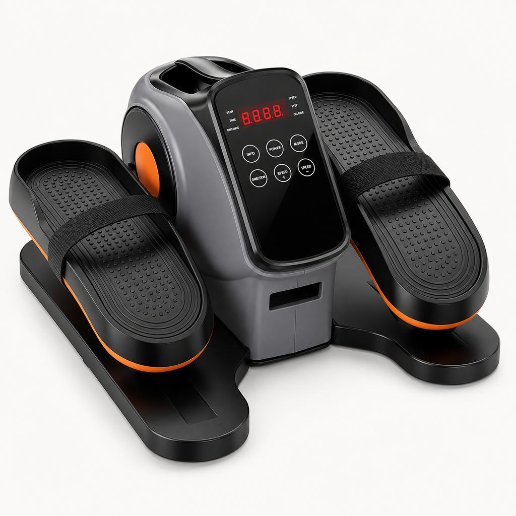 Motorized Under Desk Elliptical with 15 Adjustable Levels, 5 Auto Programs, Remote Control and Touch Display