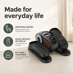 Motorized Under Desk Elliptical with Remote Control, 12 Speeds, 12 Auto Programs & Forward/Reverse Motion