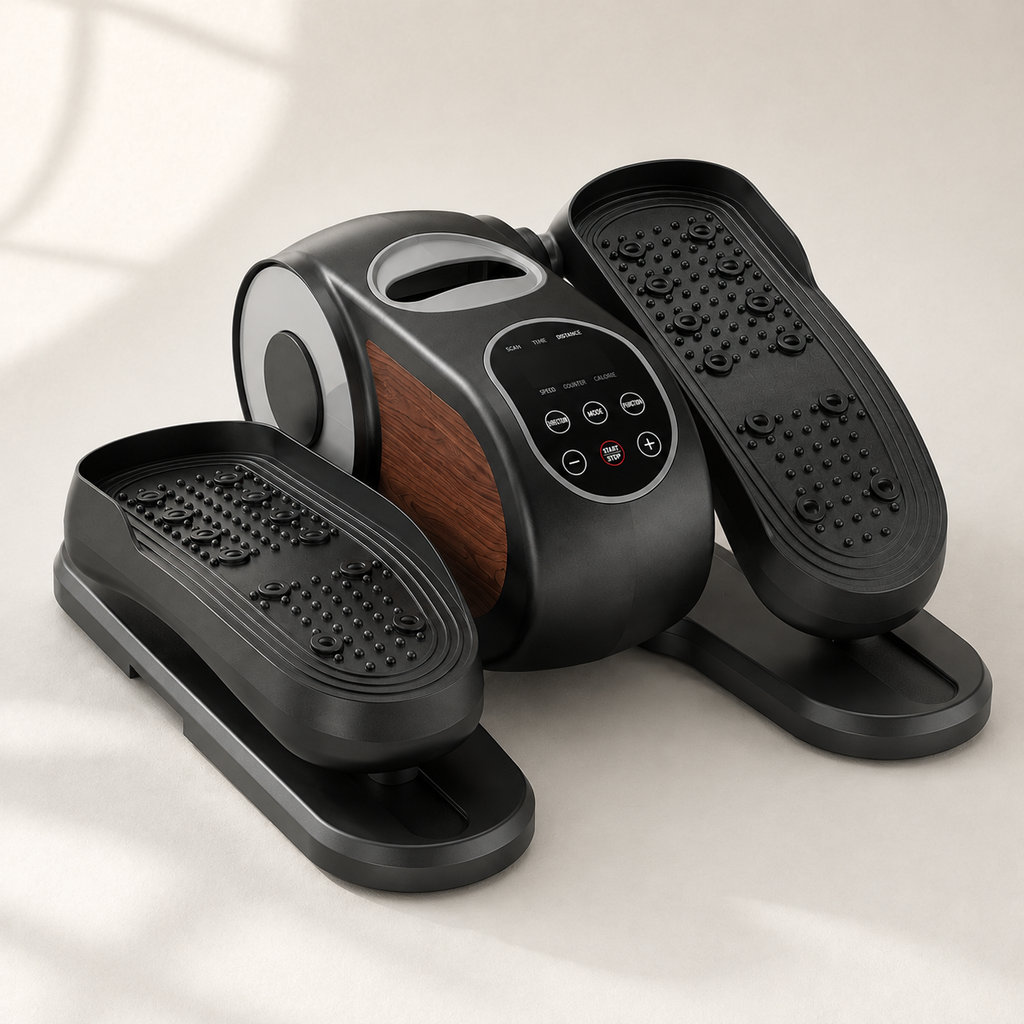 Motorized Under Desk Elliptical with Remote Control, 12 Speeds, 12 Auto Programs & Forward/Reverse Motion