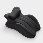 Multi-Position Memory Foam Wedge Pillow with Detachable Headrest and Removable Cover for Prone Reading, Back Support & Leg Elevation
