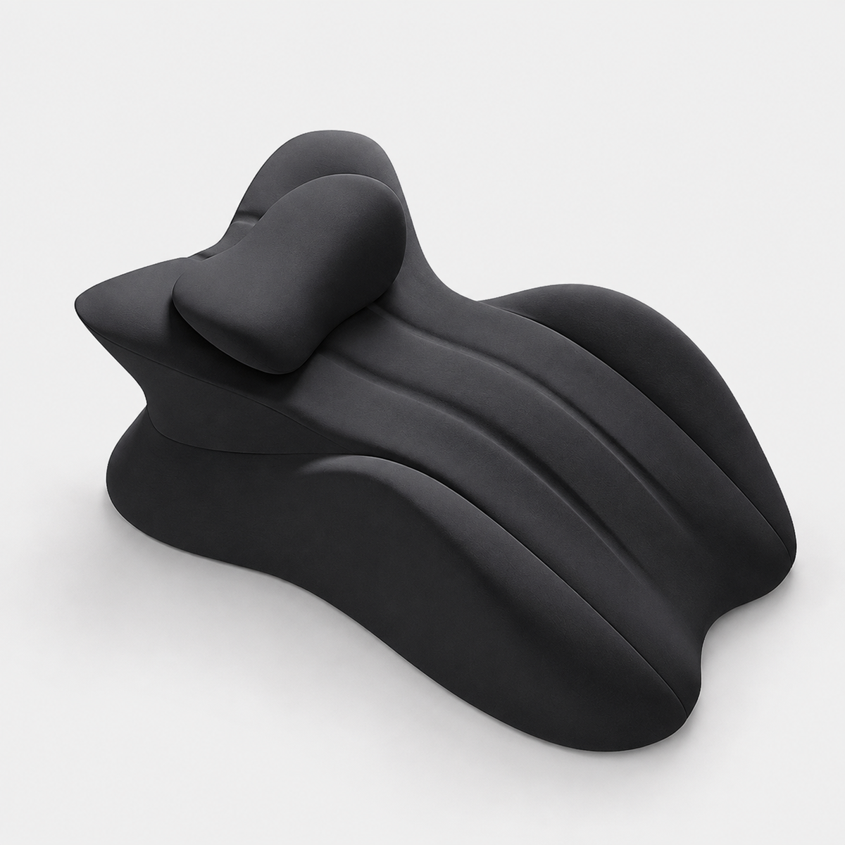 Multi-Position Memory Foam Wedge Pillow with Detachable Headrest and Removable Cover for Prone Reading, Back Support & Leg Elevation