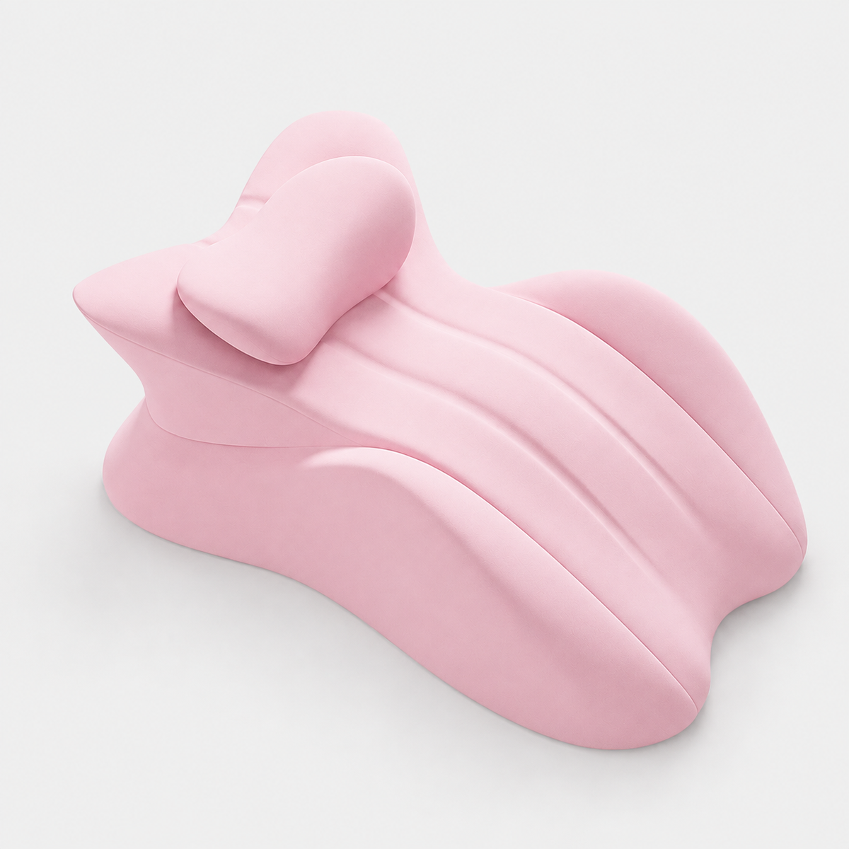Multi-Position Memory Foam Wedge Pillow with Detachable Headrest and Removable Cover for Prone Reading, Back Support & Leg Elevation