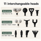 Percussion Massage Gun with 99 Intensity Levels, LED Touchscreen and 11 Interchangeable Heads
