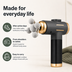 Percussion Massage Gun with 99 Intensity Levels, LED Touchscreen and 11 Interchangeable Heads